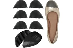 XUIGORT 3 Paar Schuhfüller Einsätze, Zehenfüller Einsätze für zu Große Schuhe Einlegesohlen Verstellbare Schuhpolster Zehenkissen, für Damen Herren High Heels Anzugschuhe Lässige Flats(Schwarz)