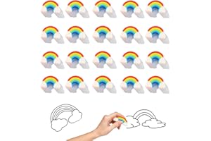 Kotkiddy® 20 sztuk tęczowych gumek do ścierania, zestaw gumek dla dzieci, śmieszne, 2B, śmieszne, kolorowe gumki do ścierania