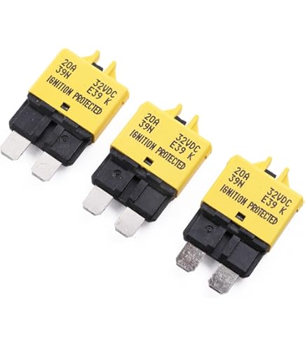 DMiotech 3 Pack Manual Mini Reset Fuse, 32V DC 3A ATC/ATO Auto Circuit
