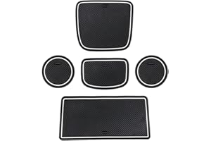 MARCHFA Non-Slip Car Mat Custom Fit Yaris Cross 2023 2022 2021 Cup Door Console Liner Accessories Storage Anti-dust Mat (5 Pcs White)