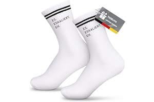 TUZELIYA Lustige Socken Geschenke, Bestickte Socken, Sportsocken Tennissocken für Frauen Männer Mama, Fahrrad Angler Hochzeit Hundeliebhaber VIEL GLÜCK