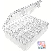 TOLIDA 8 Contenitori Trasparenti Con Coperchio 14x11x8 Cm – Organizer Per Perline, Nail Art, Fai Da Te