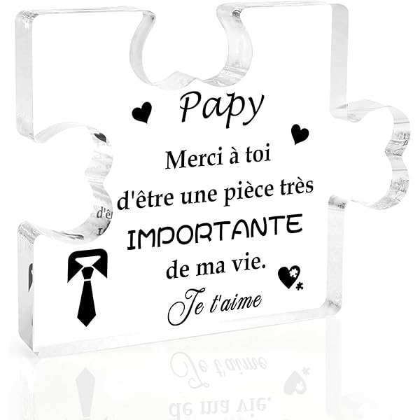 Cadeau Pour Papy – Porte-clé Cœur Hibou Avec Carte Et Enveloppe – Idée Fête Des Grands-Pères, Noël