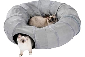 PAWZ Road Upgrade Katzentunnel, modernisiertes Katzenspielzeug, kreisförmiger Tunnel für Katzen, Grau