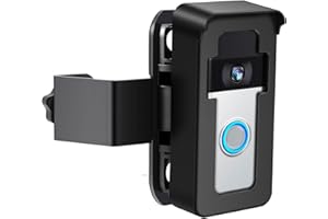 AKOEMXEEO Support d'angle pour sonnette vidéo Ring - Réglable de 40 à 80 degrés - Support antivol pour sonnette Blink Doorbell - Kit de montage universel sans perçage
