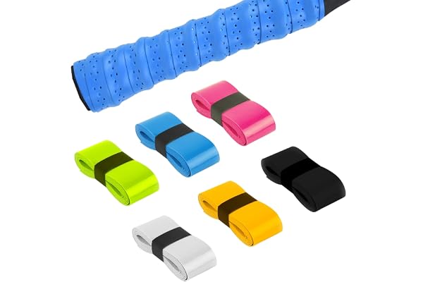 UKOFEW Ruban de Raquette Grip,6 Pièces Ruban Adhésif pour Raquette de Tennis,Raquette Grip pour Tennis Raquette de Raquette de Pêche de Badminton Squash
