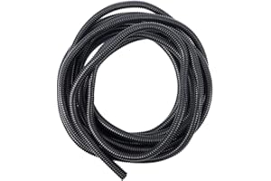 MOCNT Gaine Câbles Électriques Voiture Gaine Ondulée Flexible Protection Cache PP Tuyau Fil Fendu Gaine Isolante Conduit Tube Rangement Câble Extérieur 10mm Long 10 Mètres