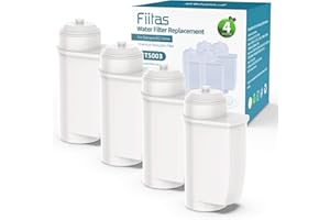 Fiitas Filtro de agua para la serie Siemens EQ6, EQ7, EQ500 EQ Compatible con el filtro de agua de las máquinas de café totalmente automáticas Brita Siemens Intenza TZ70003 (paquete de 4)
