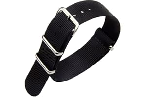 FOUUA Nylon Uhrenarmbänder Band NATO Style Wahl der Farbe, Länge und Breite 16mm 18mm 20mm 22mm 24mm Ersatz-Ballistikbänder für Männer und Frauen
