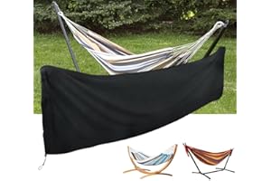Hammock Cover Waterproof,COOSOO Camping Hammock Cover Protective Sleeve Rain Cover,134 Inch 420D Heavy Duty Oxford Fabric Dust-Proof, Anti-UV Durable for Outdoor Hammocks,Double Hammocks with Stand