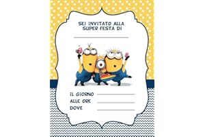 GENERICO CORMAR INVITO COMPLEANNO IN CARTONCINO FESTA DI COMPLEANNO BAMBINO BAMBINA KIT DA 20 PEZZI