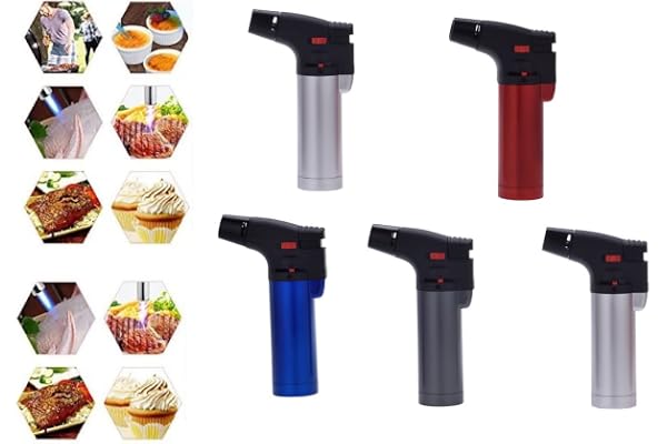 1 PC Mini Chalumeau Couleur Aléatoire Prof Metal Allume Gaz Cuisine Bricolage torche à gaz butane cuisiner, crème brûlée, et barbecue