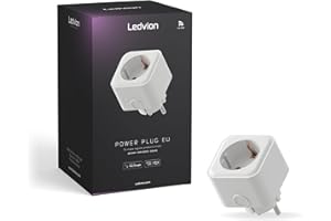 Ledvion Inteligentna wtyczka, inteligentne gniazdko Wi-Fi, Wi-Fi Smart Home, kompatybilne z Alexa, Google Home i innymi sterowaniem głosowym