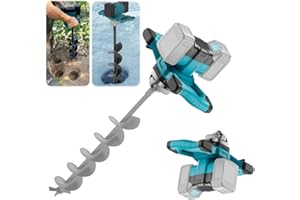 OAMGER Akku-Erdbohrer für Makita 18V Batterie, 1200W Bürstenloser Motor, Geschikt voor Ø 350mm Vloerboor, Ijsboor, für Zaunbau, Garten & Fundament,Mörtelrührer, Lieferung ohne Ladegerät & Boor (ohne Akku)