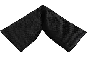 TEXTILES101 Microwavable Lavender Wheat Bags, Corduroy Microwave Heat Pack for Back, Neck, Joints and Shoulder Pain Relief 44cmx13cm (Black)