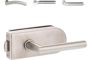 CK-TÜRBESCHLÄGE Glastürschloss "D" UV (unverschließbar) Edelstahl matt, mit vielen Drückern zur Auswahl - New Orleans