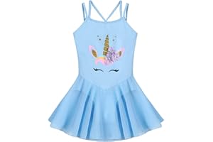 IEFIEL Robe De Danse Classique Enfant Fille Léotard Ballet Princesse Jupe Robe Cérémonie Mariage Soirée Fête Fille Justaucorps Gymnastique Danse 2-10 Ans