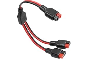 YACSEJAO Câble adaptateur de batterie 45 A Câble d'extension en Y 14 AWG Haute puissance Connecteur de port pour centrale solaire portable RV