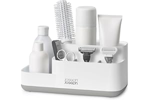 Joseph Joseph EasyStore - Organizer na Akcesoria Łazienkowe, Pojemnik na Przybory Toaletowe - Szary/Biały