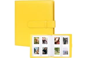RUIBYTREE 256 Pockets Mini 2x3 Inch Photo Album for Fujifilm Instax Mini Instant Film, Polaroid Snap, Z2300, SocialMatic Instant Cameras & Zip Instant Printer (Yellow)