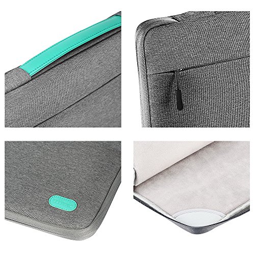 Ellitac® Laptophülle 13 Zoll 13,3 Zoll MacBook Pro Retina/12,9 Zoll iPad Pro, Microsoft Surface Pro 3 / 4, Laptop Schutztasche, Spritzwasserfest, Grau / Grün - 5