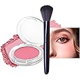 Blushers for Cheeks Make up Blusher, Rose Pink Powder Blushes, Korean Makeup Blush, Peach Red Matte Blush Palette, Natural Look Long-Lasting Sweat-Resistant Blush(Rose)