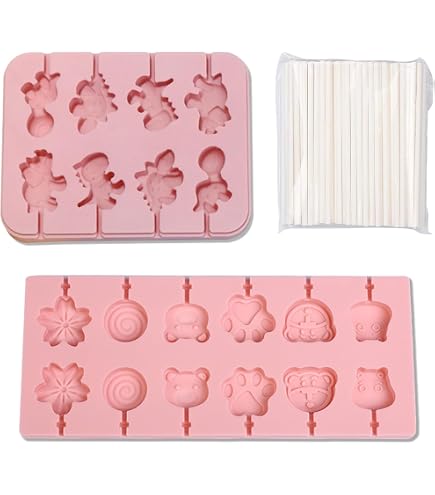 Grandmama's Goodies AO150 Plain Cookie Lollipop Chocolate Candy Soap Mold With Exclusive Molding Instructions
