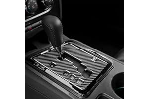 FINMOKAL Schaltpaneelabdeckung Aufkleber Zierleiste Kohlefaser passend für Dodge Challenger 2008–2014