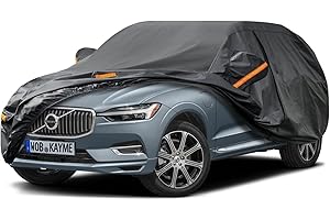 Kayme Funda Coche SUV, Compatibles con Volvo XC60 (2008-2024), Transpirable Anti-UV Antipolvo de 7 Capas, Cubierta para Coche con Cremallera y Forro de Algodón.(Entrega en 3-7 días)