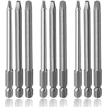 Saipor Schraubendreher-Bits Set – Magnetisch, Quadratischer Kopf, SQ1-SQ4, 10 Stück, S2-Stahl