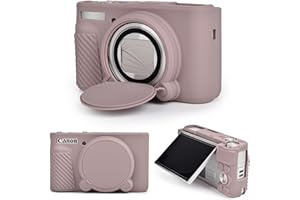 MUZIRI KINOKOO Silicone Case for Canon PowerShot SX740 SX730 HS Camera - Soft Rubber SX730 SX740 HS Protective Case with Removeable Lens Cover - Slim Fit SX740 sx730 HS Case - Grey