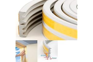 Istloho Weatherstrip gumowa taśma uszczelniająca piankowa taśma uszczelniająca z pianki, samoprzylepna taśma uszczelniająca do okien domowych, drzwi, gumowy wyklucznik, izolacja akustyczna, guma, typ E, 12 metrów w 4 uszczelkach