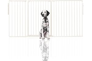 Bettacare Premium Extra Tall Multi Panel Flexible Dog Barrier, up to 200cm Wide, White, 105cm Tall, Dog Barrier for Pets Dogs and Puppy, Puppy Barrier suitable for Indoor and Outdoor use