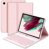 Fogy Galaxy Tab A9+ Plus 11 İn&ccedil; Sm-X210 ile Uyumlu &Ccedil;ıkarılabilir Bluetooth Klavyeli Klavye Kılıfı, Pembe