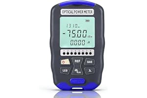 NIMOMO Optischer Leistungsmesser, 3-In-1 LWL Glasfaser Tester Optisches Leistungsmessgerät Mit RJ45 Tester, LED-Licht, -70~+10 Dbm OPM Wiederaufladbarer Glasfaser Messgerät Optical Power Meter