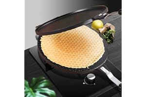 Hztyyier Egg Roll Maker Pan Lega di alluminio Gas Antiaderente Piastra per torta Egg Roll Kitchen Baking Tool, 17cm in diameter