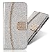 Produktbild IKALITE 3D Bling Glitter Glitzer Diamond Musterg Ledertasche Slim Bookstyle Standfunktion Karteneinschub Magnetverschluss Flip Leder Wallet Tasche Brieftasche Hülle Schutzhülle für Samsung Galaxy S9