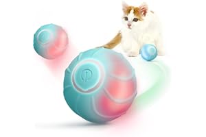 Baytion® Giochi per Gatti, Gioco Interattivi Gatto e Intelligente Rimbalzante, Palla Automatica Ideale per Gatti per il Divertimento e la Stimolazione del Movimento, 2 Modalità, Ricaricabile，Blu