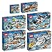 Price comparison product image LEGO City 6pcs. Set 60163 60164 60165 60166 60167 60168 Coast Guard Starter Set + Sea Rescue Plane + 4 x 4 Response Unit + Heavy Duty Rescue Helicopter + Coast Guard Head Quarters + City Sailboat Rescue