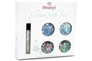 GLITZYGURL Holograficzny brokat zestaw upominkowy jednorożec syrenka opalizujący masywny brokat (mistyczna syrenka)