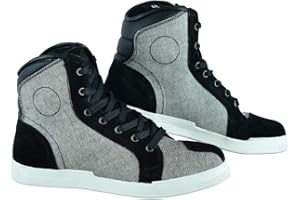 Jet Stivali Scarpe Moto Uomo Casuale l'armatura Impermeabile Denim Pelle