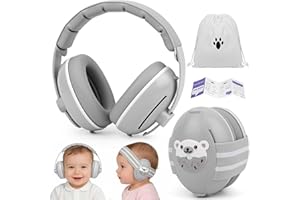 PUTINEI 2 in 1 Cuffie Neonato Antirumore 25dB Protettori Acustici per Neonati Cuffie Antirumore Neonato,Archetto Regolabile,Protezione Acustica Ideale per Neonati Fino a 48 Mesi