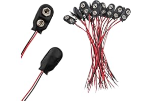 SENZEAL 20PCS 15cm 9V I-Typ Batterie Steckverbinder Leder Drahtlänge für LED-Lichtleisten, Spielzeugen, Telefonen, Beleuchtungskörpern, Fernbedienungen kleinen elektronischen Produkten