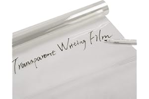 HOHOFILM Self Adhesive Clear Whiteboard Film Dry and Erase White Board Sticker Writting Film for Home & Office,50cmx200cm