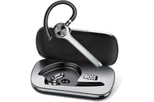Hoxe Auriculares Manos Libres V5.3,100H Hablar Manos Libres (Conducir/Negocios/Oficina), HD CVC8.0 Auricular Bluetooth Inalámbrico con Doble ENC Cancelación de Ruido Mic Mute