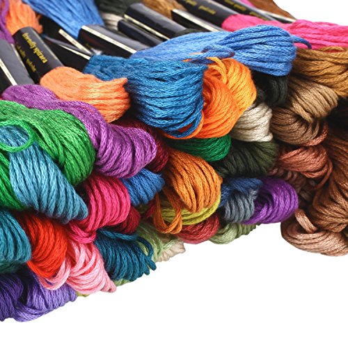 SOLEDI Stickgarn Embroidery Floss multifarben weicher Baumwolle perfekt für Friendship Bracelets Freundschaftsbänder Kit Stickerei Basteln Leisure Arts Kreuzstich Embroidery Threads Nähgarne Häkeln 8m (zufällige Farbe) (150 Farben) - 6