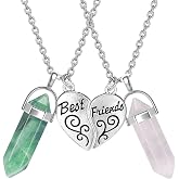 Cosysparks Friendship Necklaces for 2, Best Friends Necklaces Best Friends Necklaces Crystal Pendant Heart Shape Paired BFF N