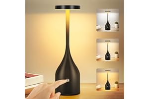 Toowell Cordless Table Lamps for Home Rechargeable Lamp Outdoor Table Lamp Wireless Bottle Lamp Battery Powered Lamp for Living Room Touch Table Lamps for Bedroom Lamp Bedside Modern Pretty