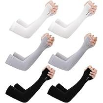 6 Paires Manchettes UV EUPSIIU - Protection Soleil - Multicolore - Randonnée, Cyclisme