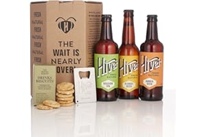 Hiver - Craft Beer - Beer and Snack Gift Set - 3 Bottle Gift Pack - Honey Blonde, Amber and Session IPA